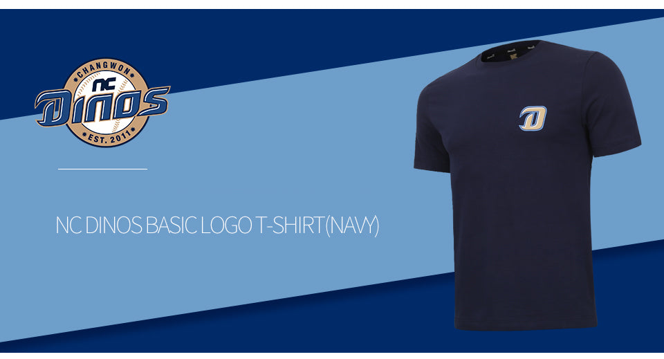 NC Dinos Basic Logo T-Shirt - Navy Blue Color  [Shipping From California]
